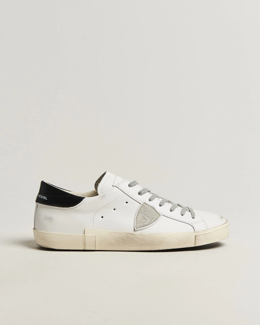 Philippe Model PRSX Low Top Canvas Mix Sneaker White/Black – Valkoinen