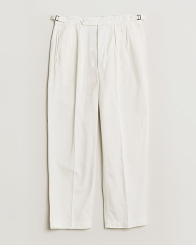 Polo Ralph Lauren Pleated Cotton Twill Chinos Deckwash White – Valkoinen