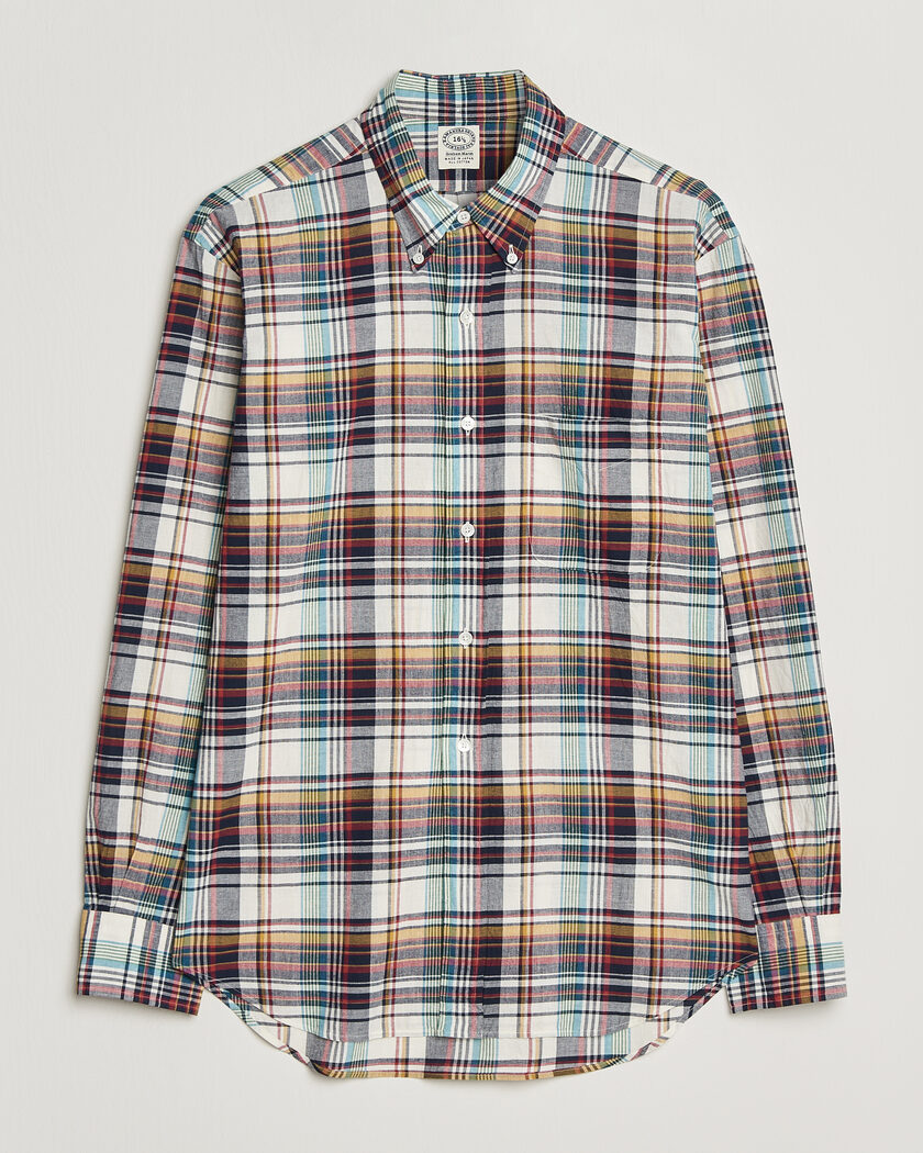 Kamakura Shirts Vintage Ivy Button Down Shirt Yellow Madras – Keltainen