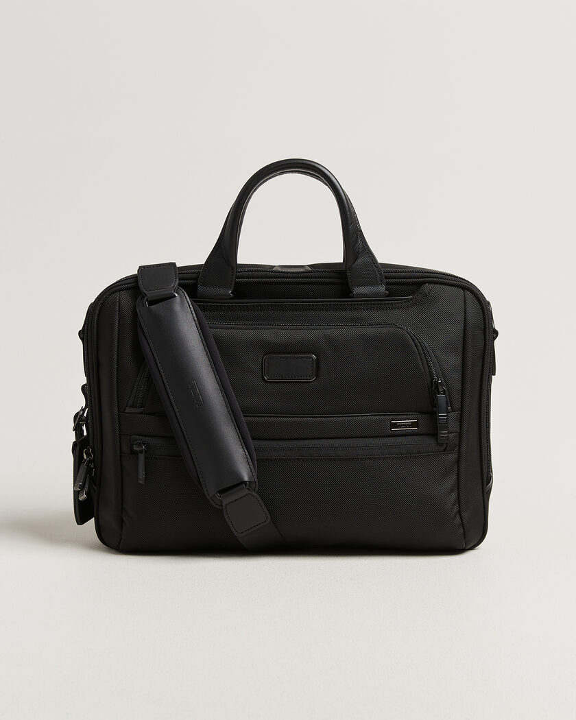 TUMI Alpha 4 Medium Briefcase Black – Musta