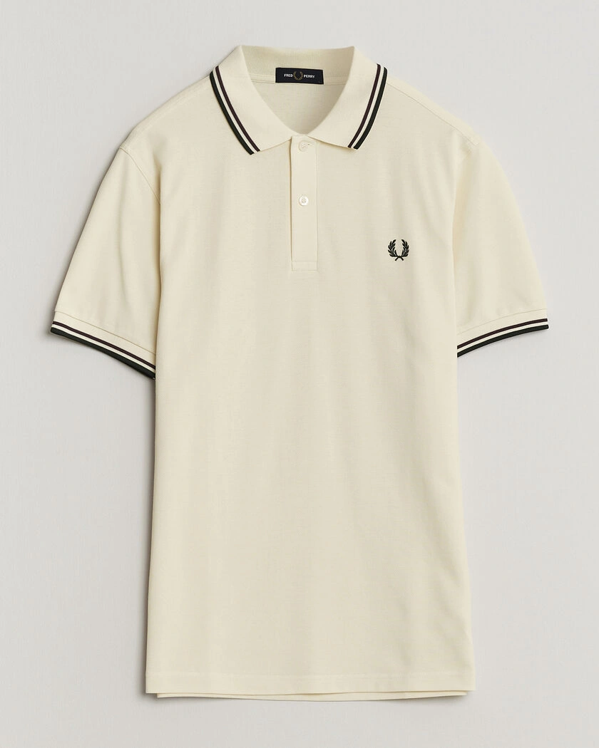 Fred Perry Twin Tipped Polo Shirt Ecru – Valkoinen