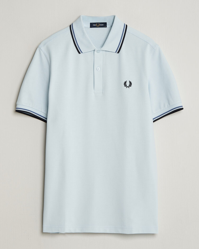 Fred Perry Twin Tipped Polo Shirt Light Ice – Sininen