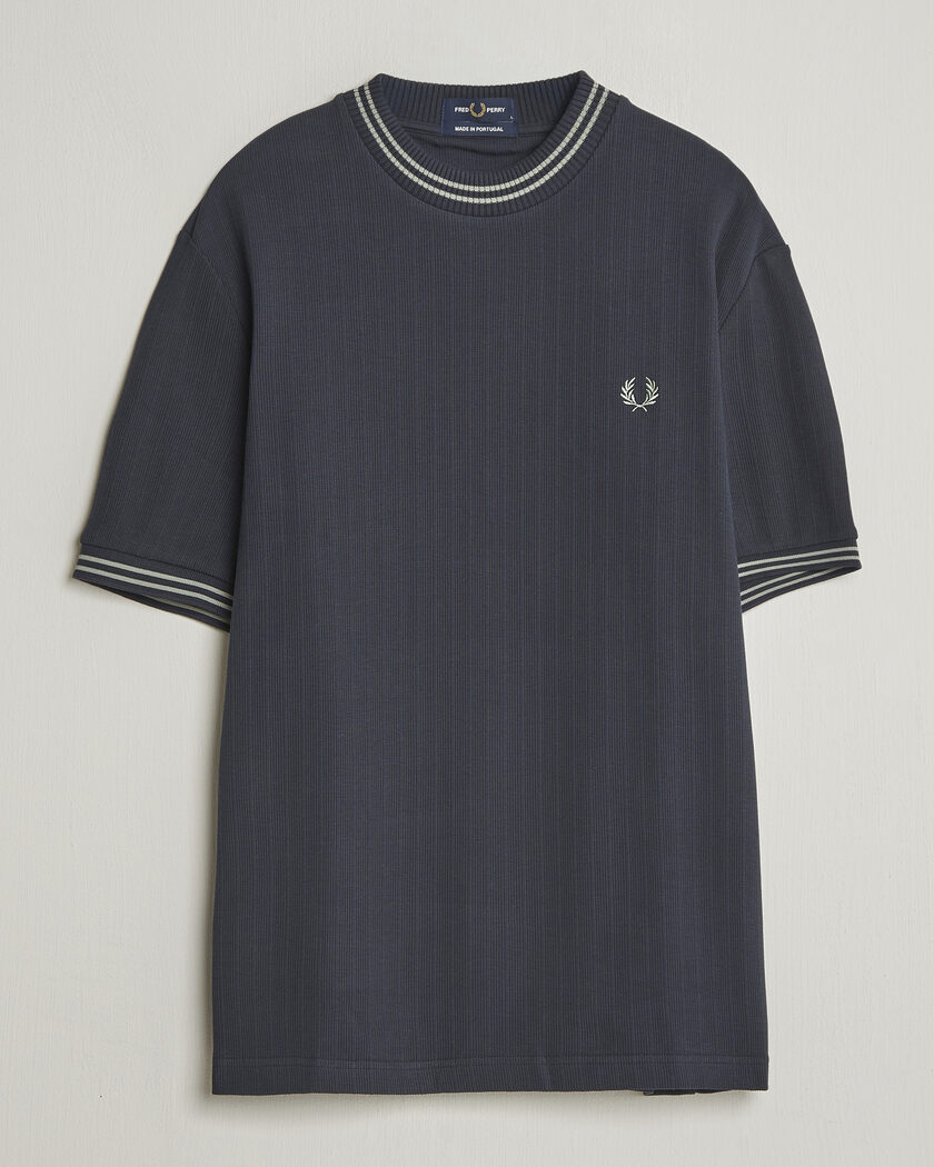 Fred Perry Rib Knitted T-Shirt Navy – Sininen
