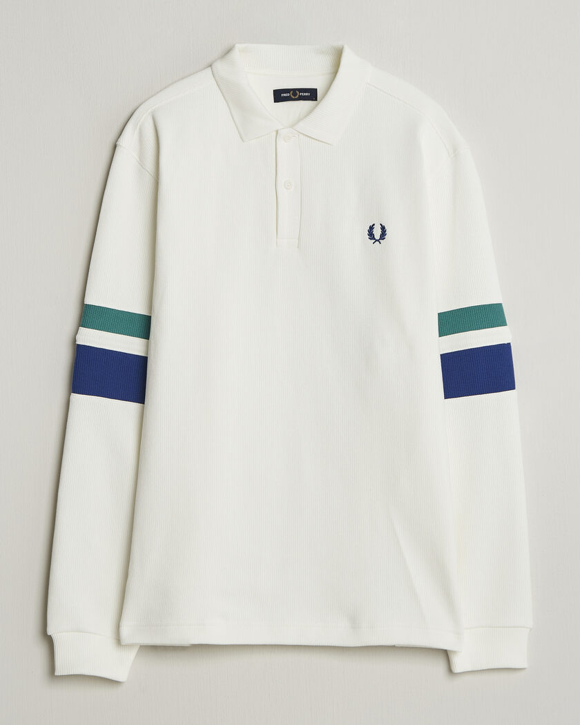 Fred Perry Tipped Sleeve Rugger Snow White – Valkoinen