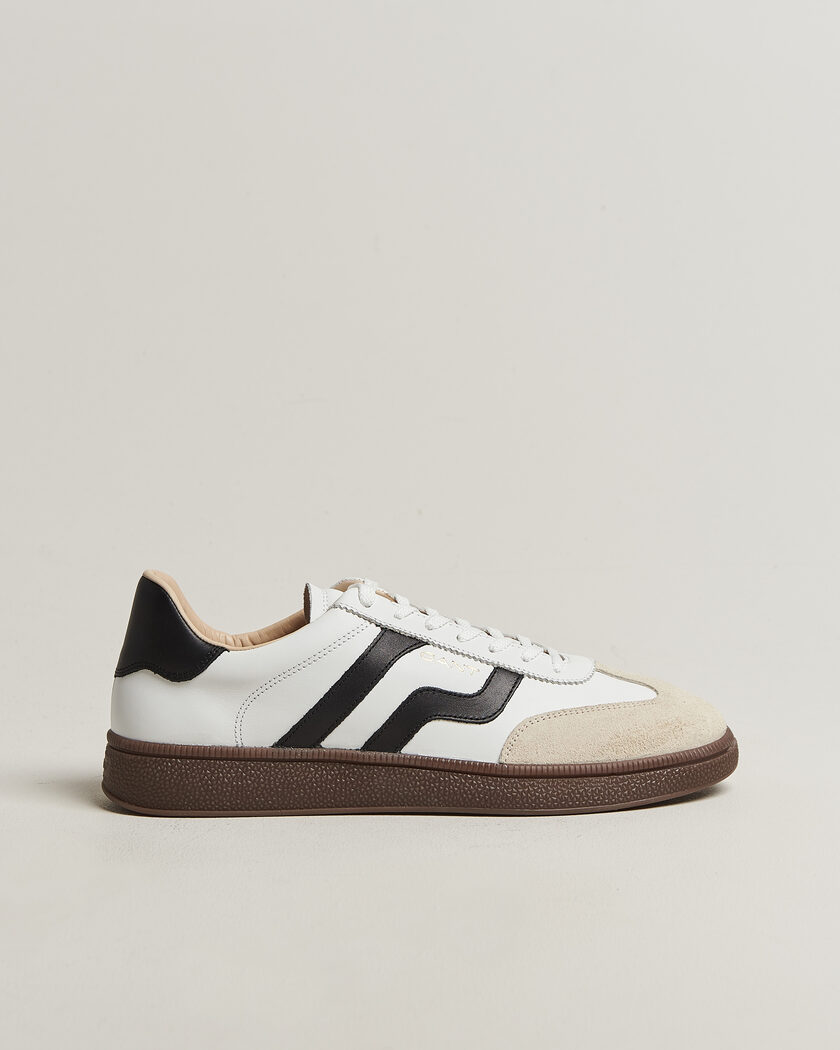 Gant Cuzmo Leather/Suede Sneaker White/Black – Valkoinen