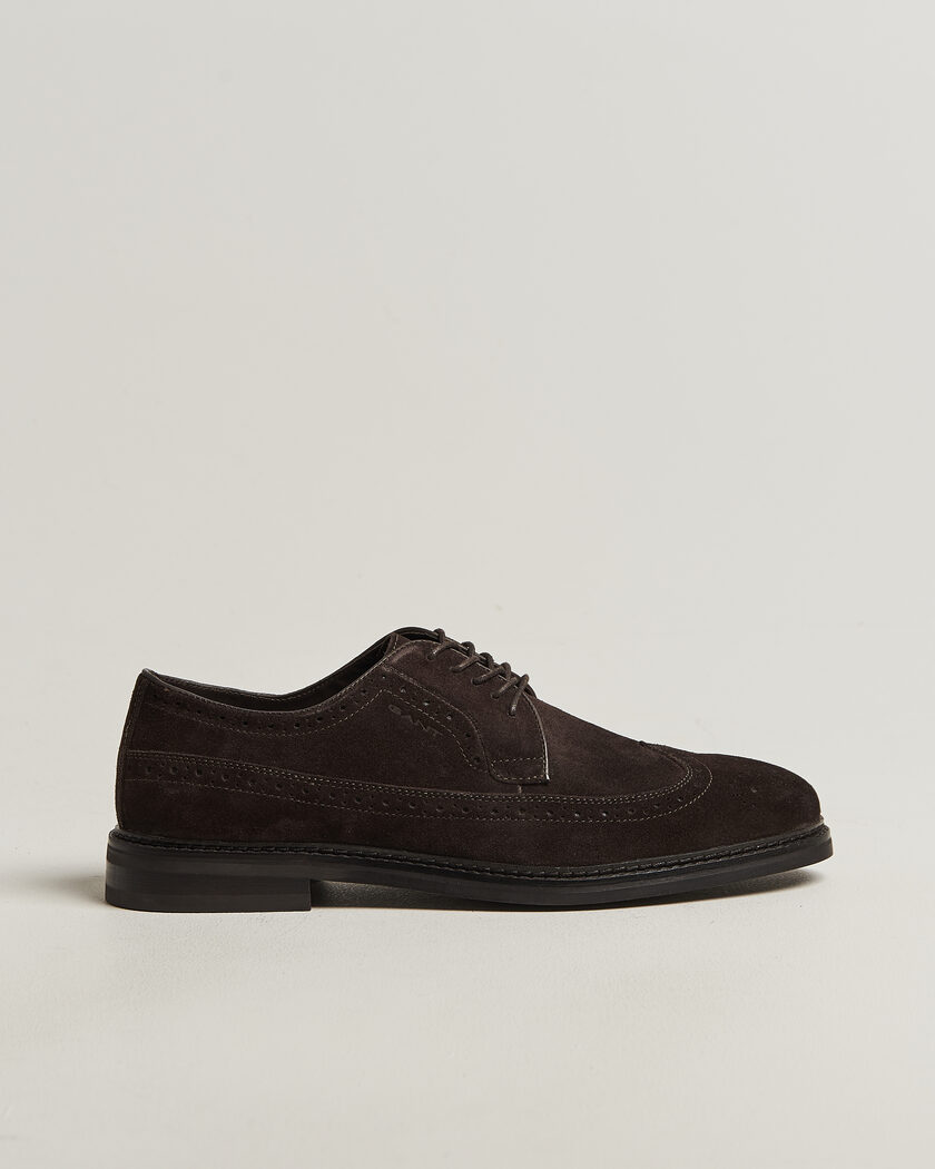 GANT Bidford Suede Brouge Dark Brown – Ruskea