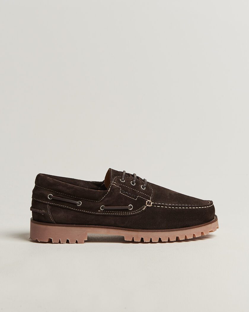 Gant Tratton Suede Boat Shoe Dark Brown – Ruskea
