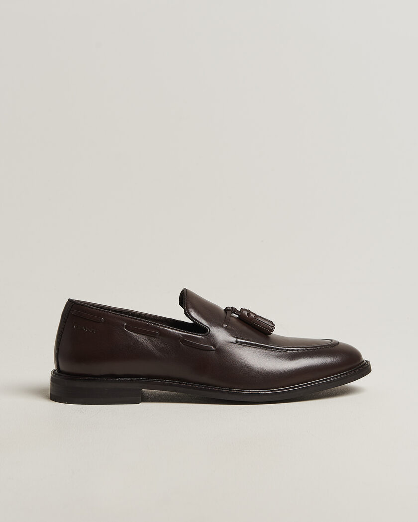 Gant Lozham Leather Tassle Loafer Dark Brown – Ruskea