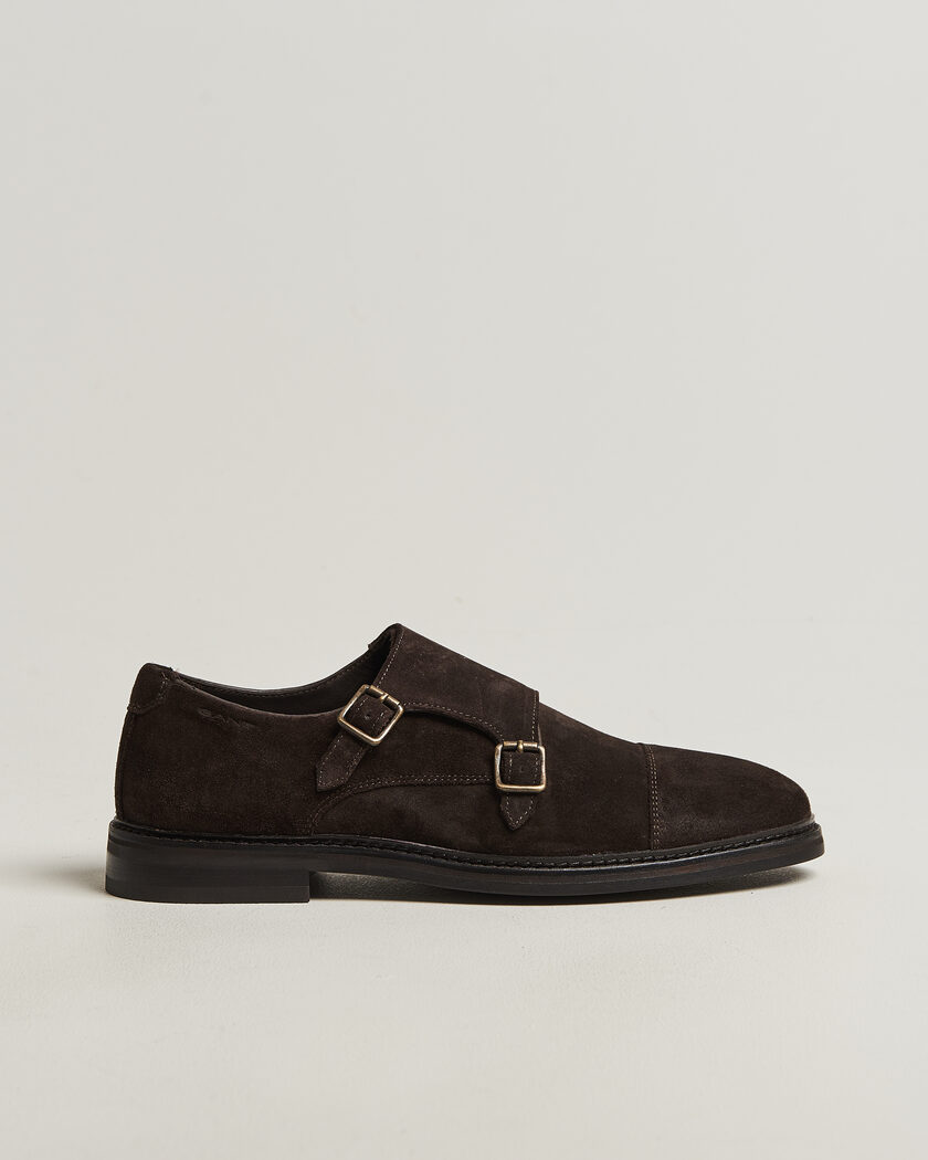 Gant Bidford Suede Double Monkstrap Dark Brown – Ruskea