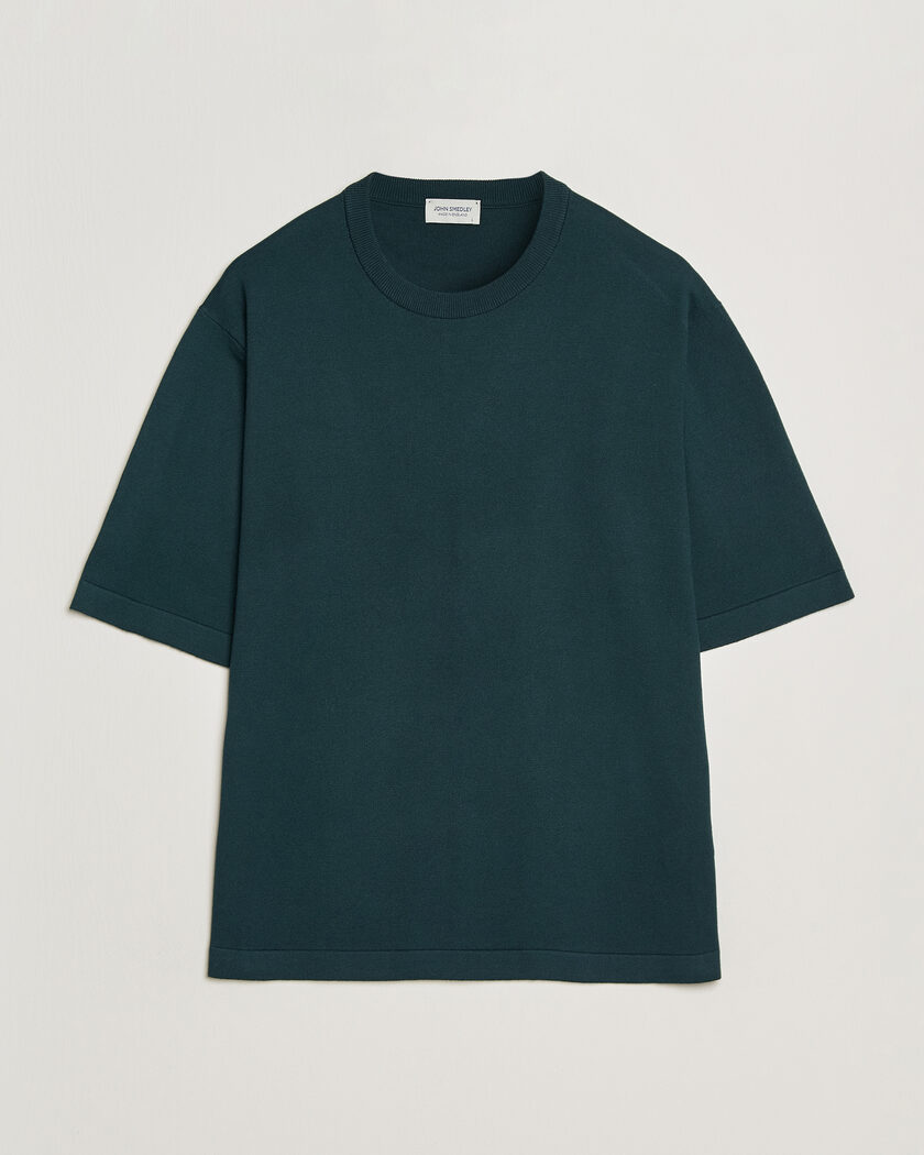 John Smedley Tindall Sea Island Cotton T-Shirt Rainforest – Vihreä