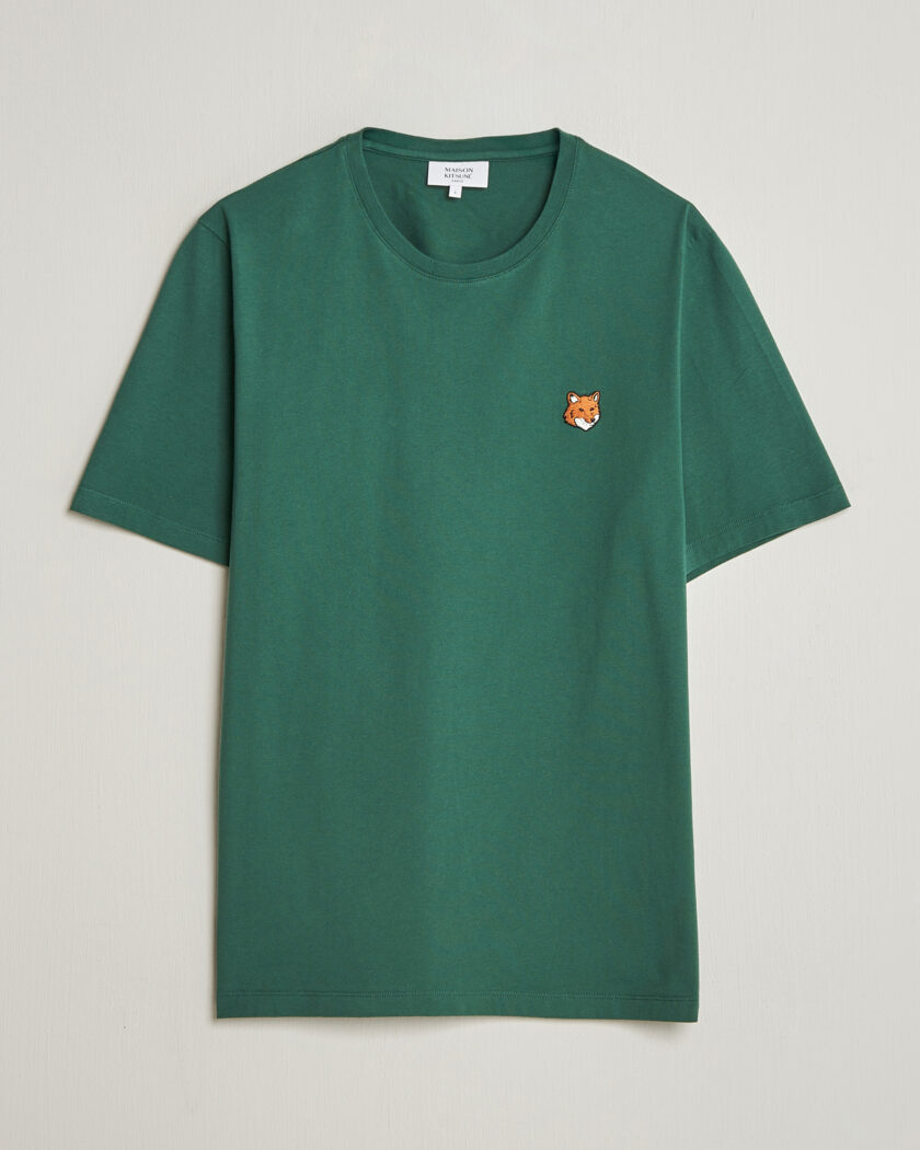 Maison Kitsuné Fox Head T-Shirt Bottle Green – Vihreä