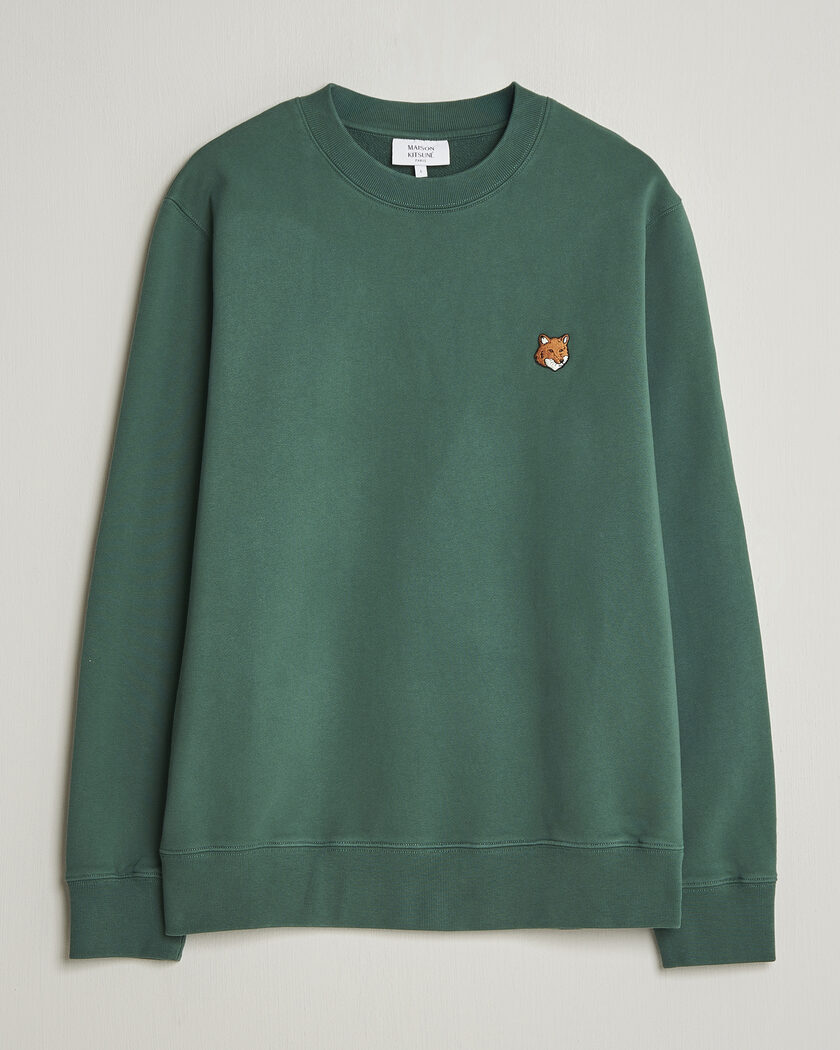 Maison Kitsuné Fox Head Sweatshirt Bottle Green – Vihreä