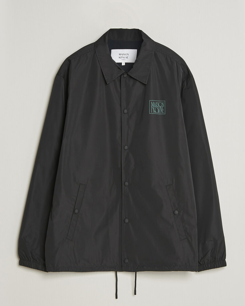 Maison Kitsuné Tonal Fox Head Coach Jacket Black – Musta