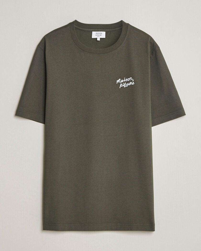 Maison Kitsuné Handwriting T-Shirt Beluga – Ruskea
