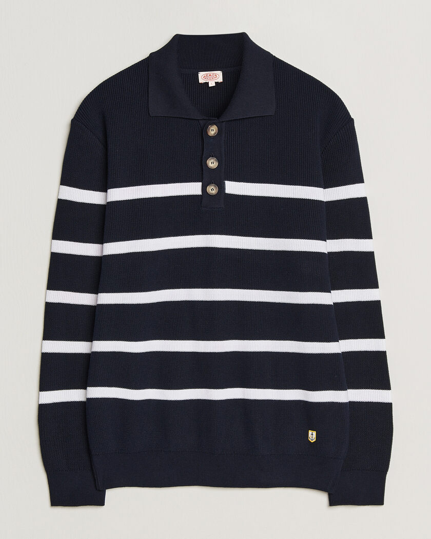 Armor-lux Heritage Knitted Polo Marine/Blanc – Monivärinen