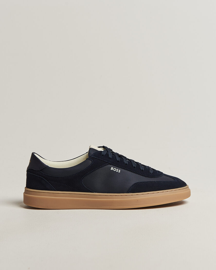 BOSS BLACK Kieran Suede/Nylon Sneaker Dark Blue – Sininen