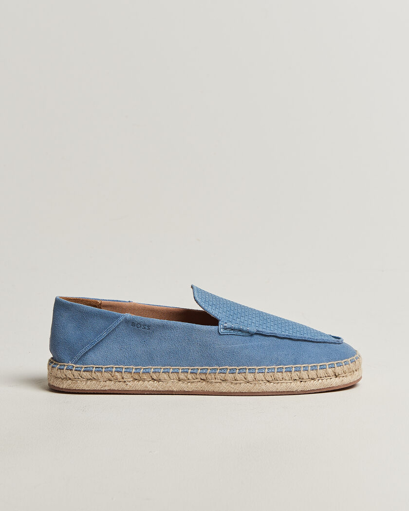 BOSS BLACK Madeira Suede Espadrilles Open Blue – Sininen