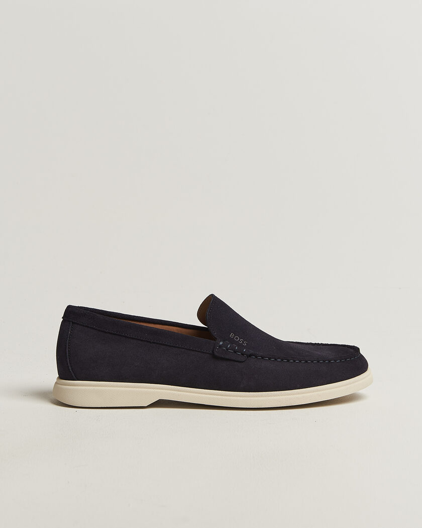 BOSS BLACK Sienne Suede Loafer Dark Blue – Sininen
