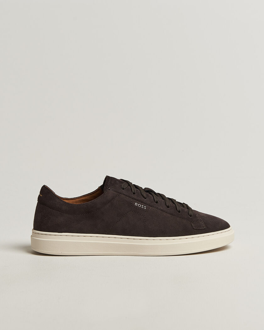 BOSS BLACK Kieran Suede Sneaker Dark Brown – Ruskea