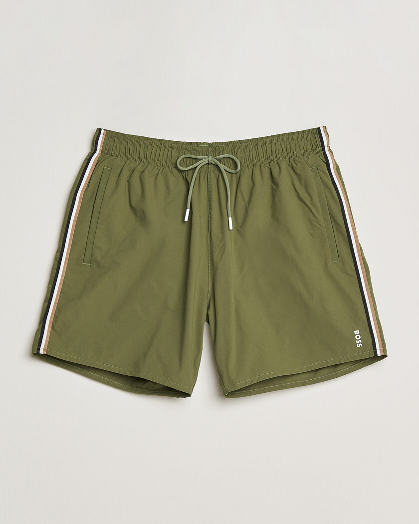 BOSS BLACK Iconic Swimshorts Open Green – Vihreä