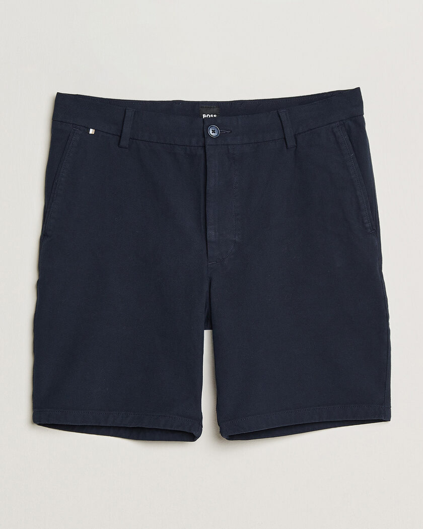 BOSS BLACK Kane Cotton Chino Shorts Dark Blue – Sininen