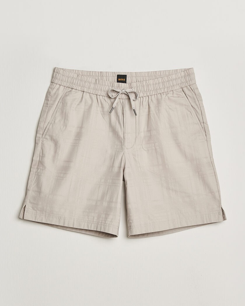 BOSS ORANGE Sandrew Cotton Drawstring Shorts Open Grey – Harmaa