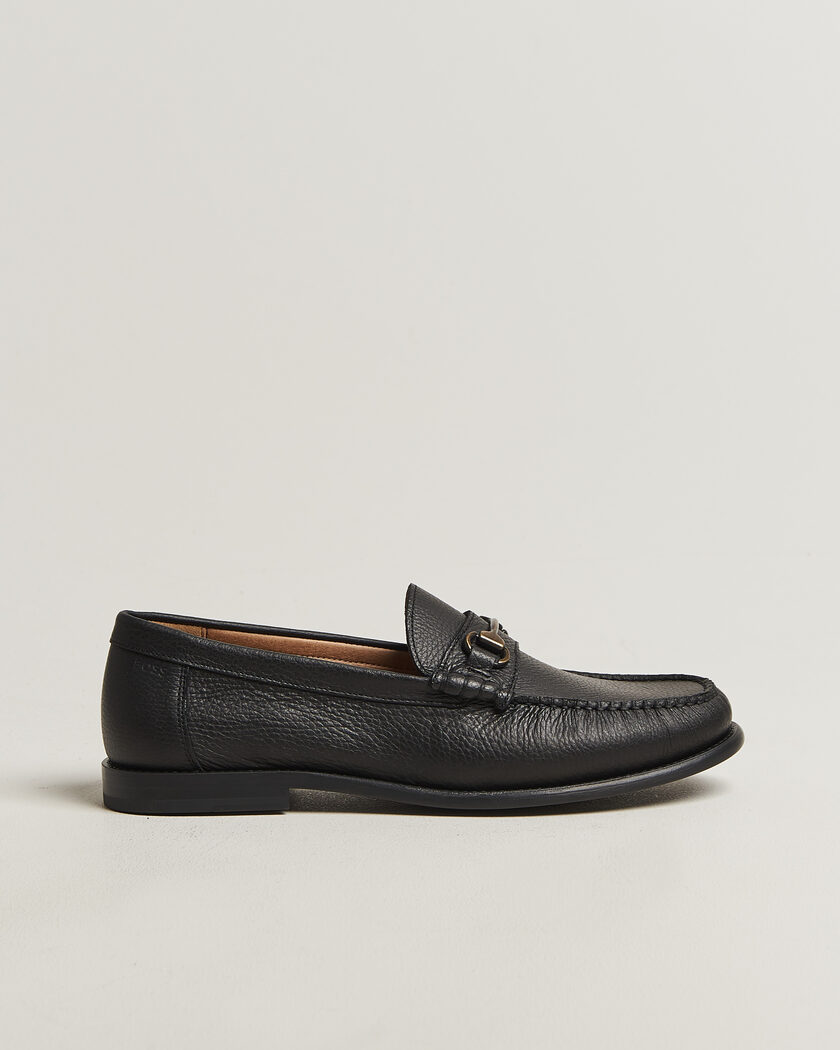 BOSS BLACK Tevan Leather Moccasin Black – Musta