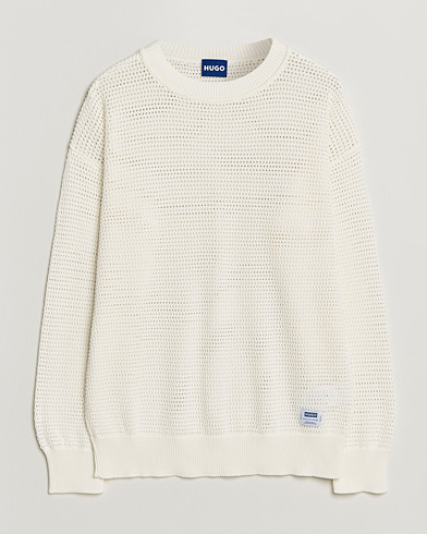 HUGO Sanjou Knitted Sweater Open White – Valkoinen