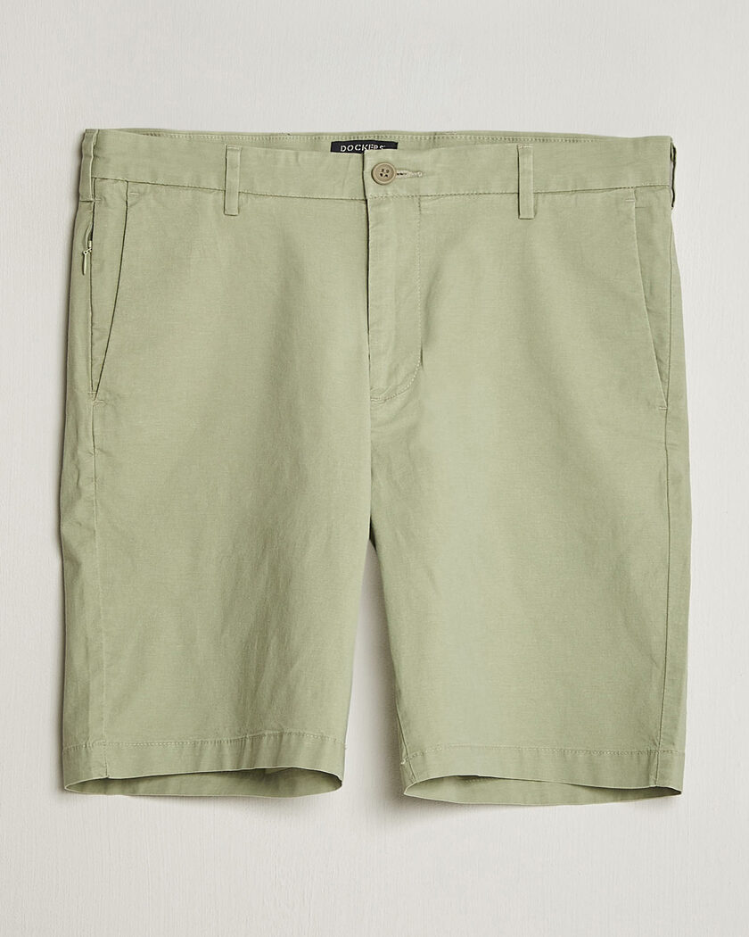 Dockers Slim Cotton/Linen Shorts Tea – Vihreä