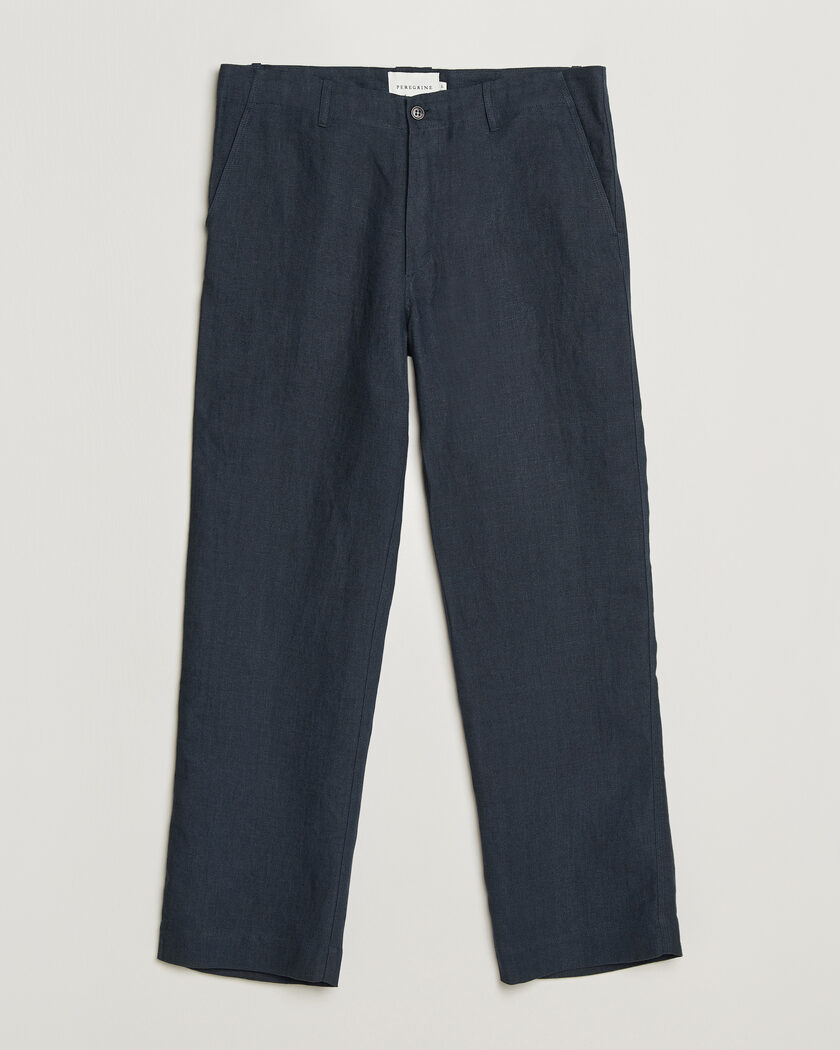 Peregrine Windsor Linen Trousers Navy – Sininen