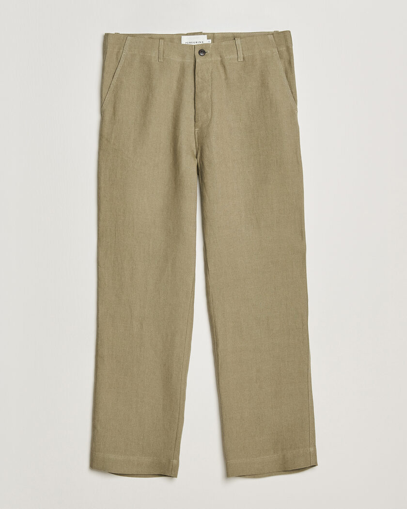 Peregrine Windsor Linen Trousers Sage – Vihreä