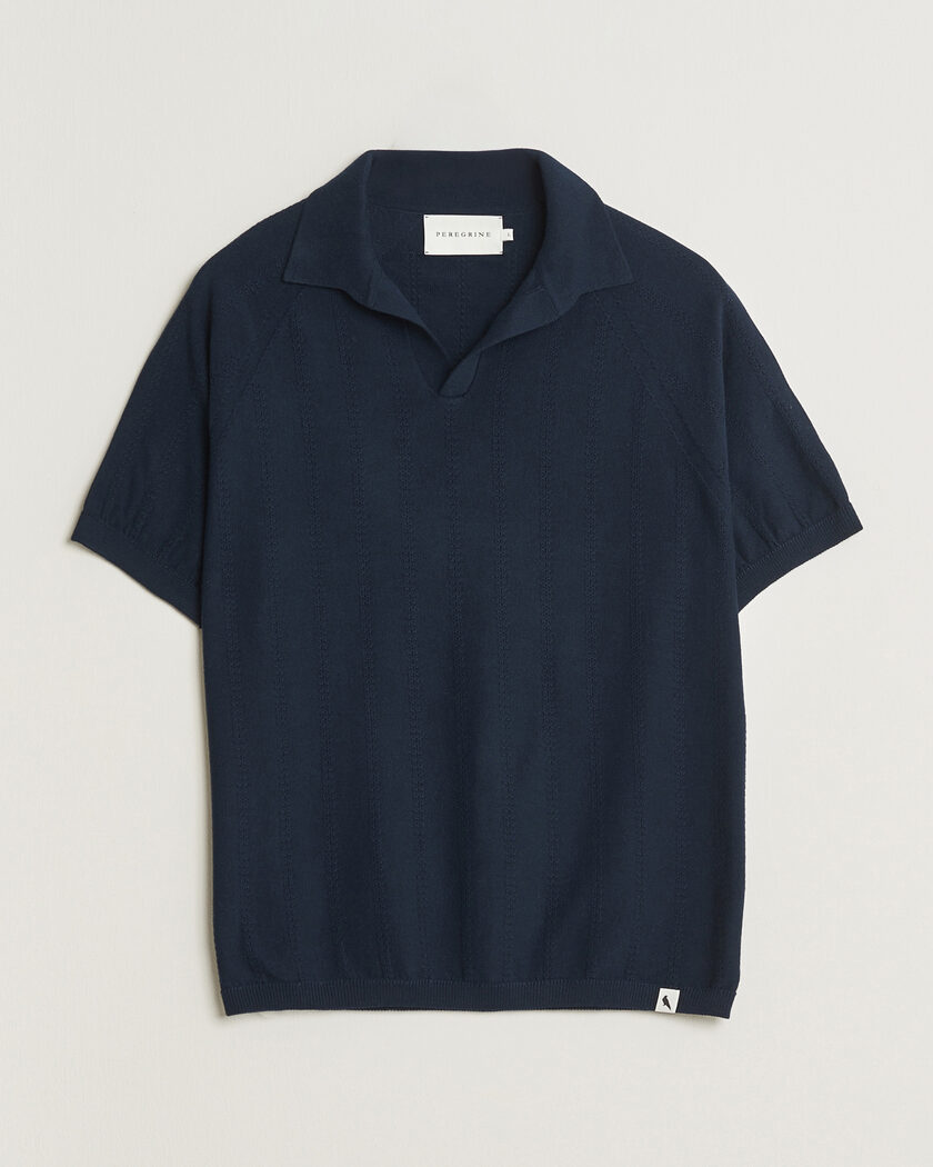 Peregrine Alma Cotton Structure Polo Navy – Sininen