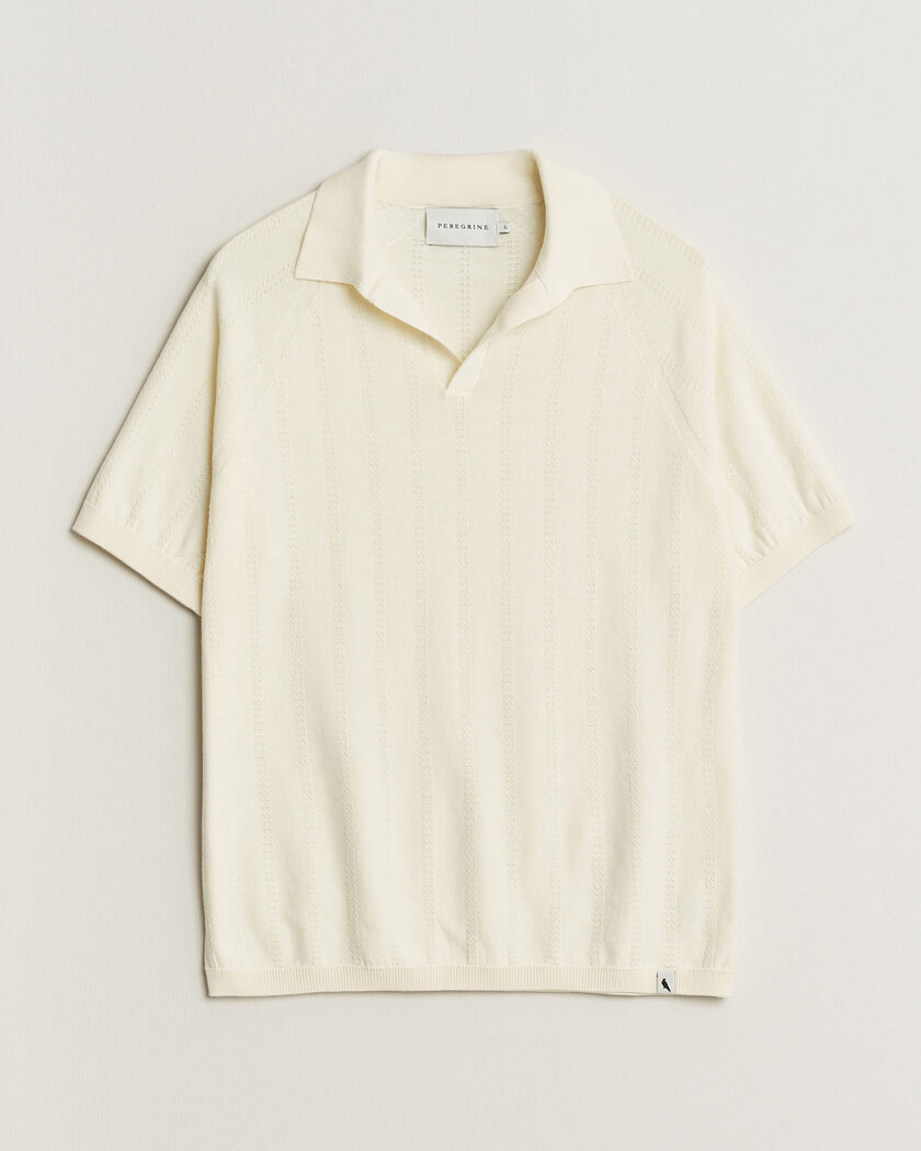 Peregrine Alma Cotton Structure Polo White – Valkoinen