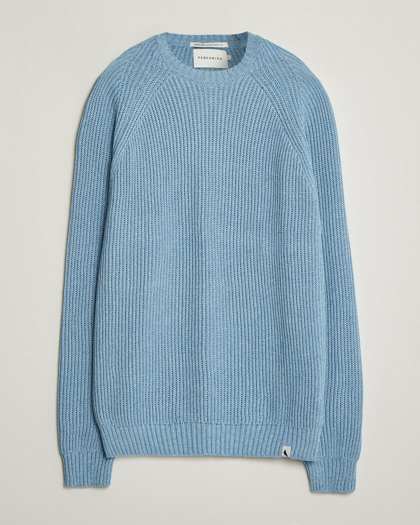 Peregrine Harry Organic Cotton Sweater Ocean – Sininen