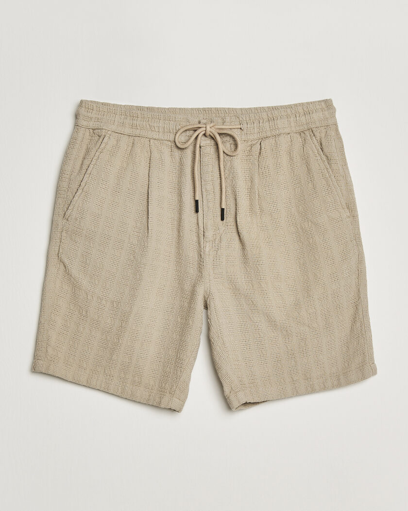 KnowledgeCotton Apparel Structured Cotton Dobby Shorts Twill – Vihreä
