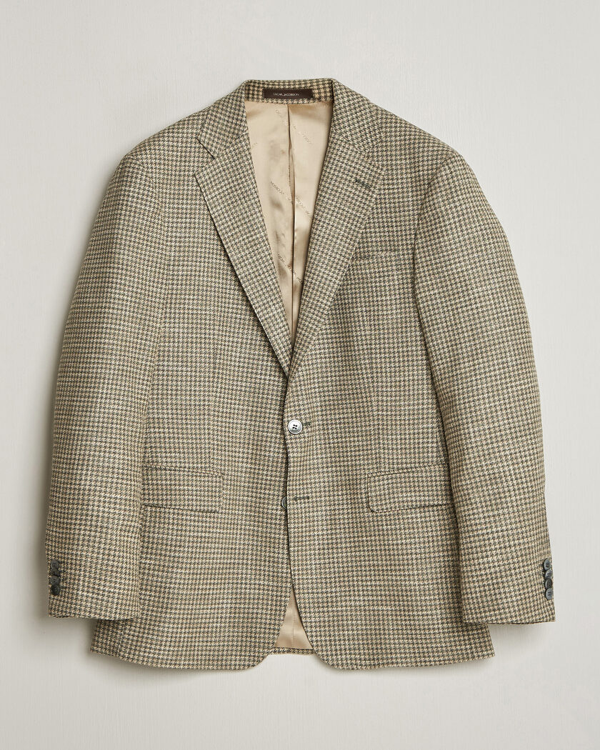 Oscar Jacobson Robert Wool/Silk/Cotton Blazer Green – Vihreä