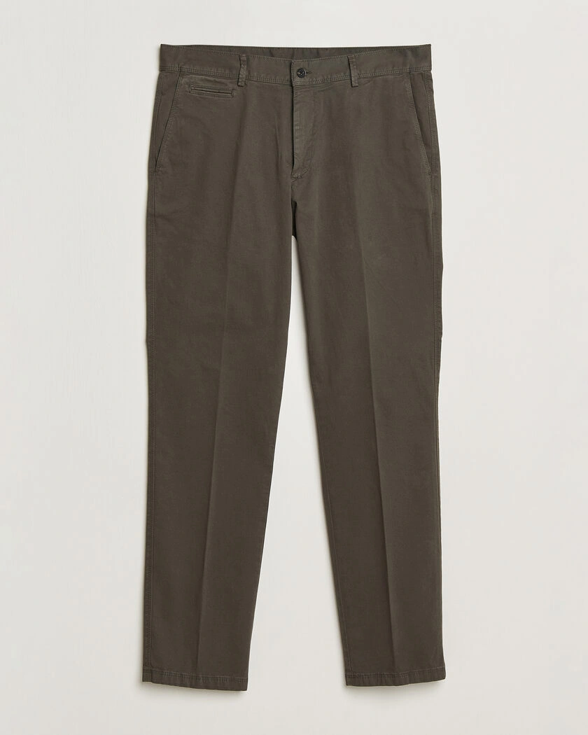 Oscar Jacobson Danik Cotton Trousers Olive – Vihreä