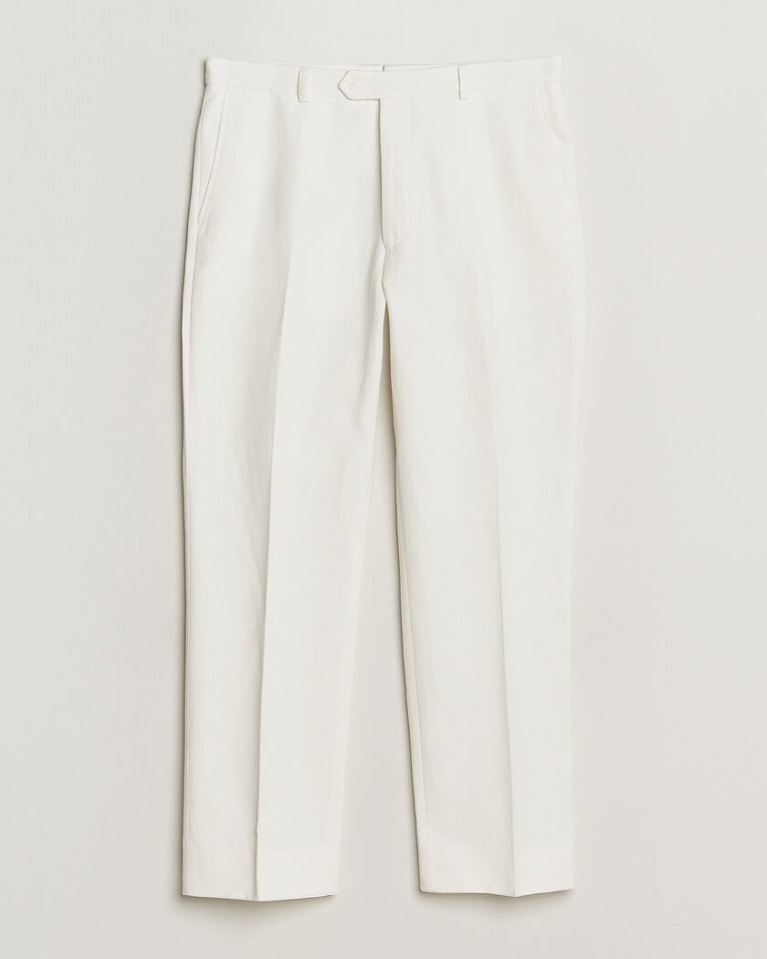 Oscar Jacobson Dell Cotton Trousers White – Valkoinen