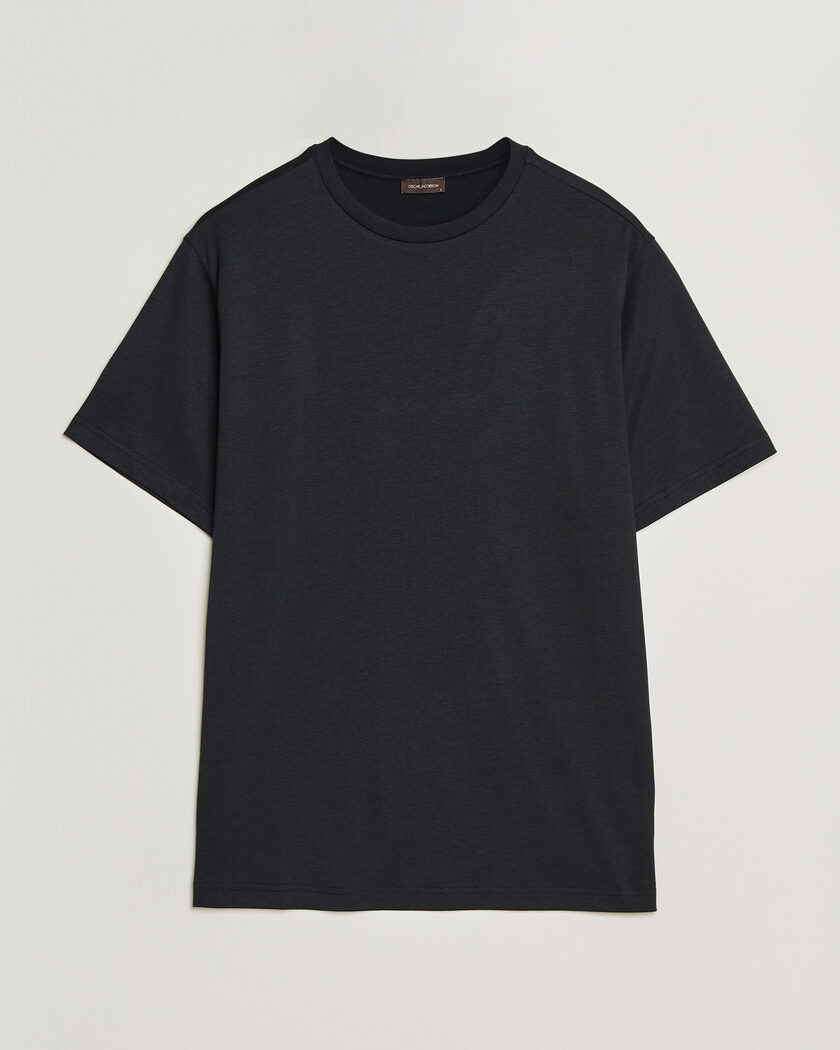 Oscar Jacobson Kim Lyocel/Cotton T-Shirt Black – Musta