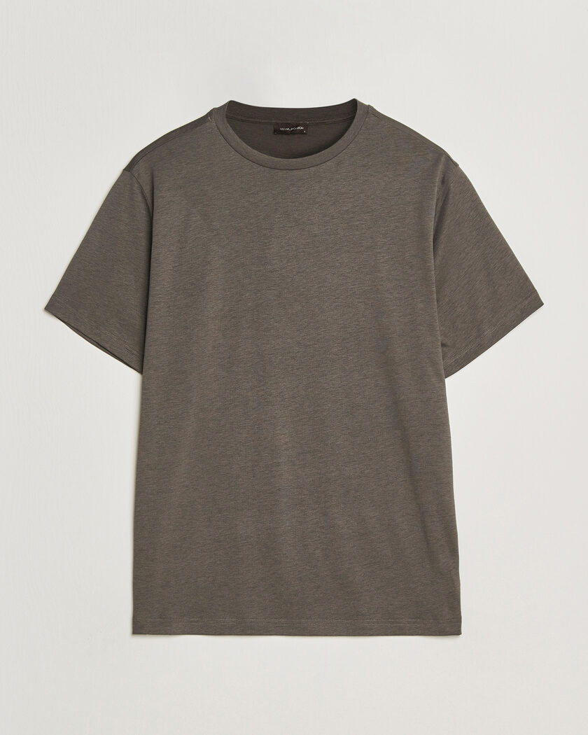 Oscar Jacobson Kim Lyocel/Cotton T-Shirt Green – Vihreä