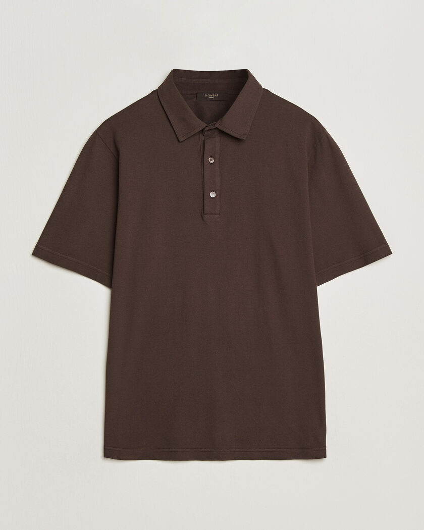 Zanone Soft Cotton Piquet Polo Chocolate – Ruskea