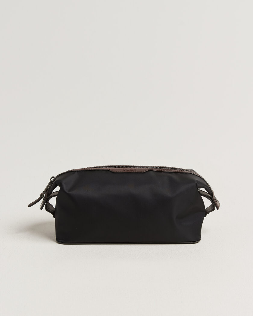 Loake Shoemakers Welland Nylon/Leather Washbag Black – Musta
