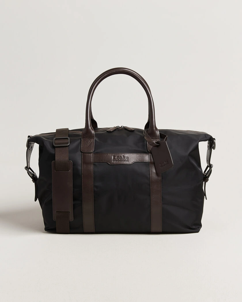 Loake Shoemakers Gower Nylon/Leather Holdall Black – Musta