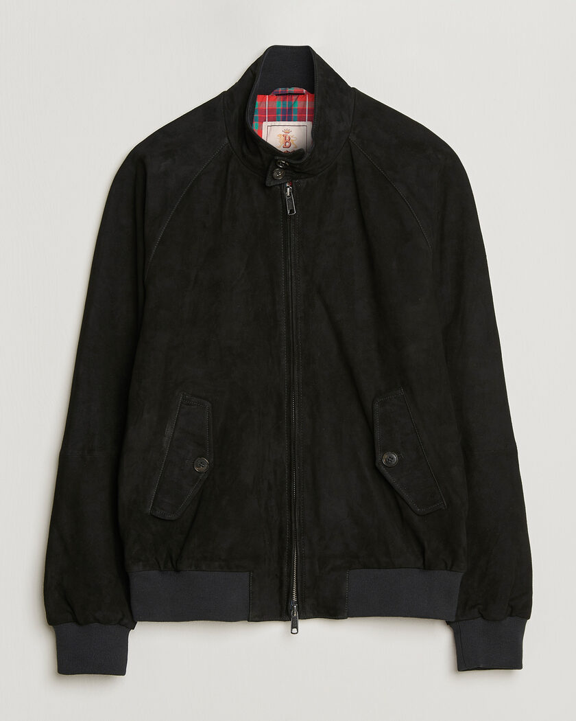 Baracuta G9 Suede Jacket Black – Musta