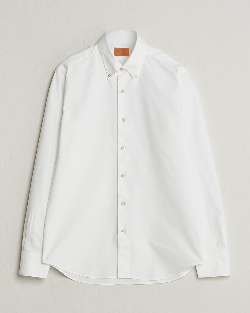 Grigio Oxford Button Down Shirt White – Valkoinen