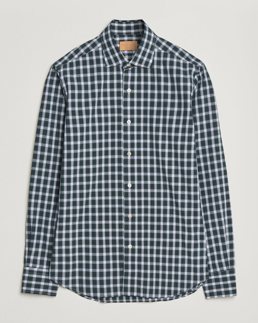 Grigio Washed Casual Shirt Green Check – Vihreä