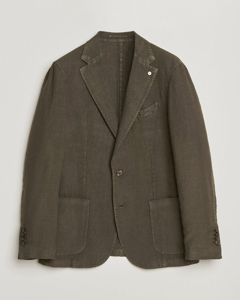 L.B.M. 1911 Jack Regular Fit Linen Blazer Brown – Ruskea