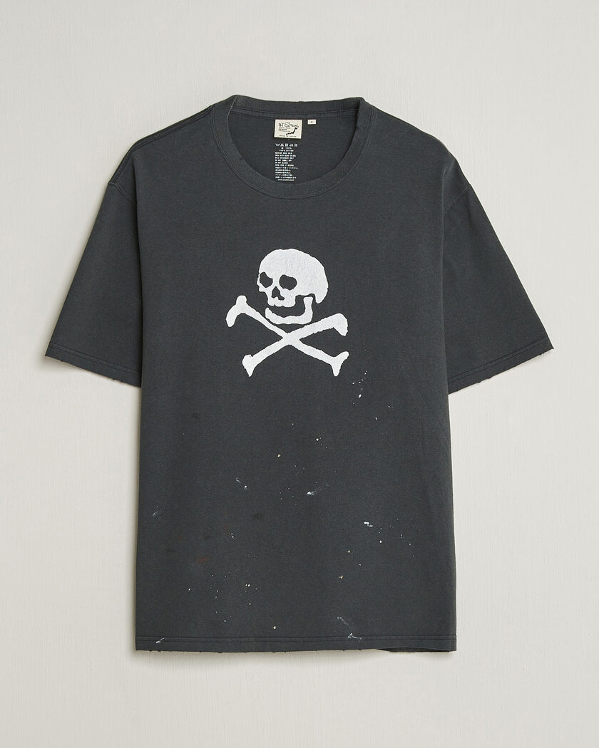 orSlow Vintage Skull Print T-Shirt Black – Musta
