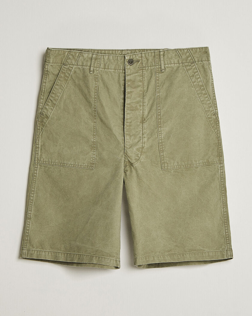 orSlow Summer Fatigue Shorts Washed Army Green – Vihreä