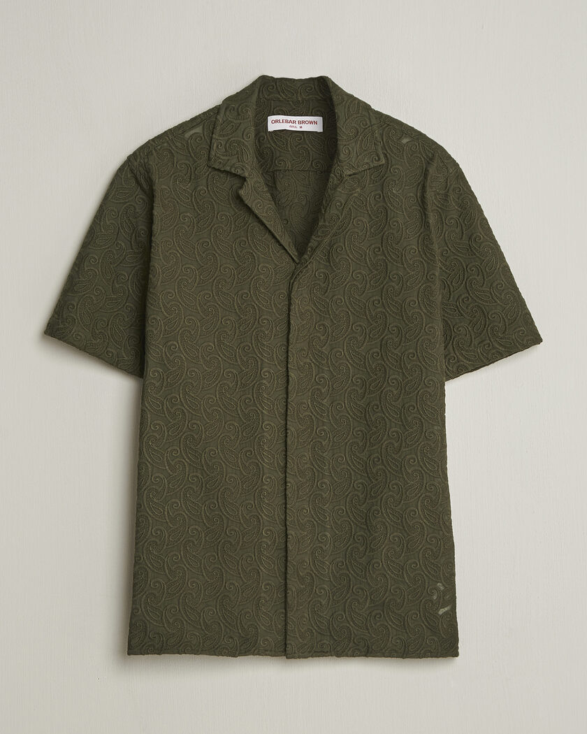 Orlebar Brown Maitan Brodery Shirt Bayleaf Green – Vihreä